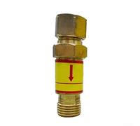 Acetylene Flashback Arrestor with Built-in Check Valve and Automatic Reset, Brass HF-2 Compatible Welding Safety Device