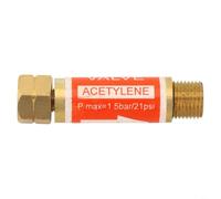 Acetylene Flashback Preventer, G3/8 or M16X1 5 Thread Size, Reliable Safety Device for Cutting and Welding (B)