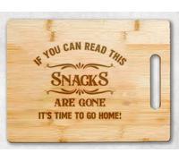 AcevedoDesign Bamboo Rectangular Cutting Board - 11.4”x8.6” - Natural Bamboo - Built-in Groove - Serving Tray
