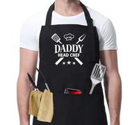 AcevedoDesign Daddy Head Chef Apron - Father's Day Gift - Birthday Gifts For Dad - Daddy Apron - Men's Apron - Head Chef Apron - Kitchen Apron For Daddy - Cooking Apron With Pocket - Baker Gift,