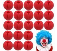 Acewen 24Pcs Red Clown Nose Foam Circus Comic Nose for Kids&Adults Role Cosplay Costume Halloween Photo Prop Party Favors Trick Party Supplies