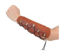 ACEXIER 1PC Brown Archery Leather Laces Wristband Protector Hunting Bow Tool To Protect Arm Guard Brown Bow and Arrow Accessories