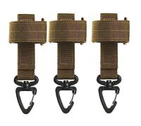 ACEXIER 3PCS Outdoor Keychain Tactical Gear Clip Keeper Pouch Belt Keychain Daily Carry Molle Webbing Gloves Rope Holder Military Molle Hook
