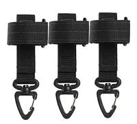 ACEXIER 3PCS Outdoor Keychain Tactical Gear Clip Keeper Pouch Belt Keychain Daily Carry Molle Webbing Gloves Rope Holder Military Molle Hook