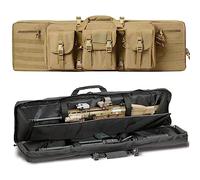 ACEXIER Double Rifle Bag Padded Lockable Carbine Long Rifle Bag Rifle Backpack Gun Bag for Hunting Shooting Range Firearm Transportation with Molle System