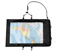 ACEXIER Map Bag Waterproof PVC World Map Case Outdoor Cover for Travel Hiking with Clear Window & Lanyard