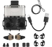 ACEXIER Tactical Bluetooth 5.3 Earphone Electronic Pickup Noise Canceling In-Ear Headset Hunting Shooting Hearing Protection Tactical Earbuds (Khaki)