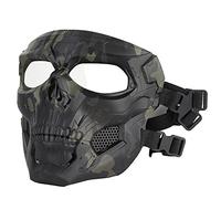 ACEXIER Tactical Full Face Skull Skeleton Mask with Goggles, Impact Resistant, Army Fans, Supplies for Motorcycle, Cycling, Hiking, Military