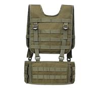 ACEXIER Tactical Padded Battle Belt With Detachable Suspender Straps Airsoft Combat Duty Belt With Comfortable Pads And Removable Harnes