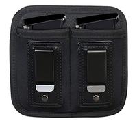 ACEXIER Universal Double Magazine Pouch for 9mm .40 .45 .380 .357, IWB Mag Holster Concealed Cary for Double Stack, Mag Holder for G 19 43 17 1911 S&W M&P, IWB Clip Magazine Pouch IWB Pistol Ammo