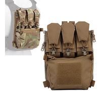 ACEXIER V5 PC Tactical Back Panel Banger Pouch Zip-on Multi-fit GP Pocket Retention Flap FCPC Plate Carrier Assault Hunting Airsoft Vest