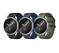 Acextro 3 Pack Sport Band Compatible for Galaxy Watch 7 Bands 44mm 40mm, Samsung Galaxy Watch FE/6/5/4 Classic(40mm-47mm) No Gap Soft Silicone Replacement Strap for Men & Women, Black/Blue/Green