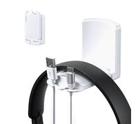 aceyoon 2 Pack Foldable Headphone Stand for Desk, Self-Adhesive Headset Holder with Silicone Pad, Under Desk Headphone Hook Hanger Mount for Gaming Headset, Xbox, VR