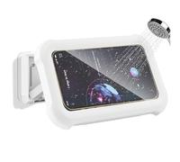 aceyoon 480° Rotation Shower Phone Holder Waterproof, Wall Mount Shower Phone Case Anti-Fog High Sensitive Touchscreen Bathroom Phone Box for Bathtub Kitchen, Fit 4.7-6.7" Device - White