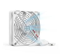 aceyoon 80mm USB Fan 5V with L/M/H 3 Adjustable Speed, USB PC Computer Airflow 80mm Electronic Cooling Ventilator 2900RPM with Metal Grill for Laptop/TV Box/AV Cabinet/PS4/PS5/Router, White