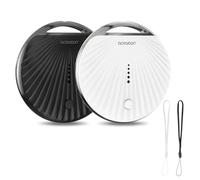 aceyoon Air Tracker Tag 2 Pack, Smart Tracker Tag Compatible with Apple Find My App (iOS Only) Replaceable Battery, Bluetooth Key Finder with Keychain for Luggage/Bags/Wallet (Black and White)