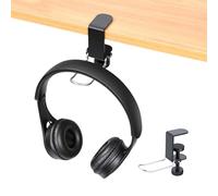 aceyoon Headset Holder, Foldable Headphone Stand Under Desk Headphone Hanger Mount Aluminum & Silicone Universal Earphone Holder Hook for Xbox Headset Gaming, Studio Headphones