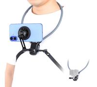 aceyoon Magnetic Neck Mount for Phones, 360 Rotate Hands Free Phone Holder | Adjustable to Any Shape Gray POV/Vlog Selfie Mount for iPhone 17 16 15 14 Seires and Android Seires /DJI etc