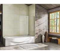 Acezanble 1000x1400mm Hinge 2 Folding Bath Shower Screen Door Panel