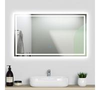 Acezanble 1000x600 Bathroom Wall Mirror with LED Lights, LED Bathroom Mirror Anti-fog, Touch Sensor Switch, Demister, Wall Mounted Vanity Mirror Vertical or Horizontal