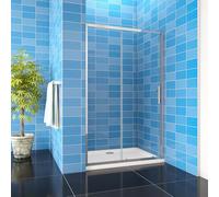 Acezanble 1200mm(Width) x 1850mm(Height) Sliding Showe 5mm Tempered Glass Door