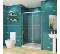 Acezanble 1200mm(Width) x 1900mm(Height) Sliding Shower 8mm Easy Clean Glass Door