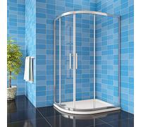 Acezanble 1200x800x1900mm Quadrant Shower Cubicle Enclosure 8mm Easy Clean Glass Sliding Door