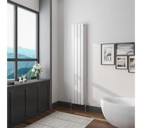 Acezanble 1600x272mm Vertical Flat Panel Radiator White Single Modern Central Heating Radiators for Bathroom Kitchen Living Room