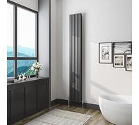 Acezanble 1800x272mm Vertical Flat Panel Radiator Anthracite Double Modern Central Heating Radiators for Bathroom Kitchen Living Room