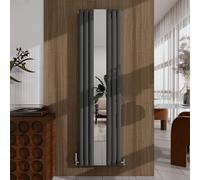 Acezanble 1800x499mm Modern Vertical Mirror Radiator Anthracite Oval Column Designer Central Heating Radiator