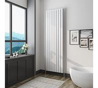 Acezanble 1800x544mm Vertical Flat Panel Radiator White Double Modern Central Heating Radiators for Bathroom Kitchen Living Room