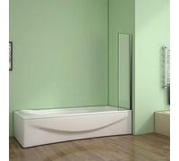 Acezanble 250x1400mm Corner Fixed Bath Shower Screen Over Bath Square Cut