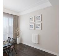 Acezanble∣600 * 425mm Traditional 3 Column Radiator Horizontal Rads Cast Iron Style White Centre Heating