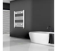 Acezanble∣770x550mm Bathroom Straight Heated Towel Rail Radiator White Ladder Warmer