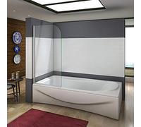 Acezanble 800x1400mm Eletro Off White Frame Single Pivot Shower Bath Screen