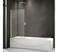 Acezanble 800x1400mm Frameless 180 Degree Pivot Shower Bath Screen 6mm Glass Panel