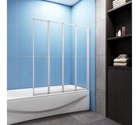 Acezanble 900x1400mm 4 Fold Pivot Shower Bath Screen