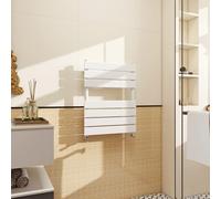 Acezanble Bathroom Morden Flat Panel Heated Towel Rail Radiator,Wall Mounted Central Heating Ladder Rad 650X500mm White