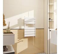 Acezanble Bathroom Morden Flat Panel Heated Towel Rail Radiator,Wall Mounted Central Heating Ladder Rad 650X400mm White