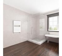 Acezanble Bathroom Towel Rail Radiators Vertical Flat Panel Heated Towel Towel Rack Wall Mounted Ladder 650 x 500mm White