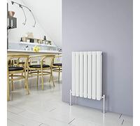 Acezanble∣Horizontal Column White Radiator Oval Double Designer Radiator 600x413mm Central Heating Interior Design
