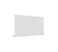 Acezanble∣Horizontal Designer Radiator Oval Column White 600x1003mm Single Panel Centre Heating -Perfect for Barthroom,Hallway,Living Room, Kitchen