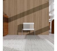 Acezanble Horizontal Double Column Radiator 300×425mm | Traditional Cast Iron Style Bathroom Heater in White | Designer Radiator for Home