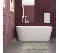 Acezanble Modern 1700x800mm Designer Back to Wall Double Ended Bath Acrylic Bathtub