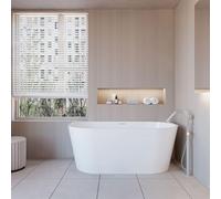 Acezanble Modern Designer Back to Wall 1500x750mm Double Ended Bath Acrylic Bathtub