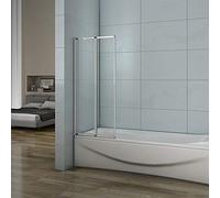 Acezanble New 2 Folding Pivot Shower Bath Screen Panel 900x1400mm