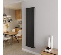Acezanble∣Oval Column Radiator 1800x472mm Vertical Radiator Black Single Column Central Heating Radiators Modern Designer Radiators