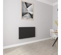 Acezanble∣Oval Column Radiator 600x1003mm Horizontal Radiator Black Double Column Central Heating Radiators Modern Designer Radiators