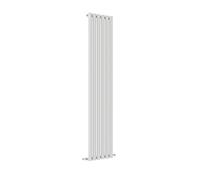 Acezanble∣Vertical Designer Oval Column Radiator White 1800x354mm Single Panel Centre Heating Perfect for Bathroom,Hallway,Living Room, Kitchen