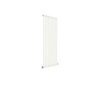 Acezanble∣Vertical Designer Single Panel Oval Column Radiator White 1600x590mm Bathroom Central Heating